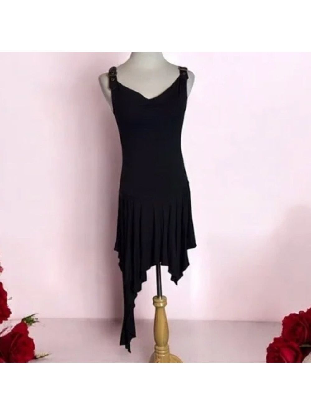 Widow Stubborn Love Mini Dress Black XXS NWT Gothic Handkerchief Hem - Picture 11 of 15